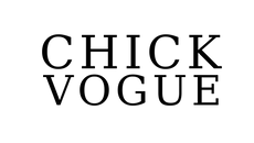 Text 'CHICK VOGUE' in black on a white background